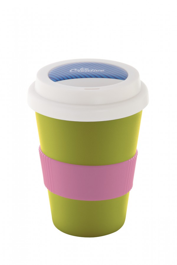 CreaCup Mini cană termoizolantă personalizată, capac  alb