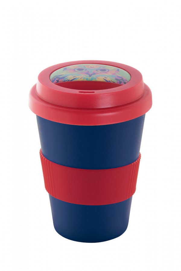 CreaCup Mini cană termoizolantă personalizată, prindere  roșu