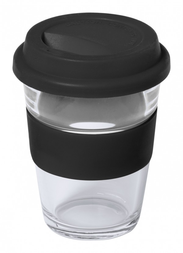 Durnox cană termo din sticlă  negru