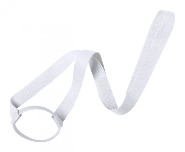 Lancup lanyard cu suport sticlă  alb