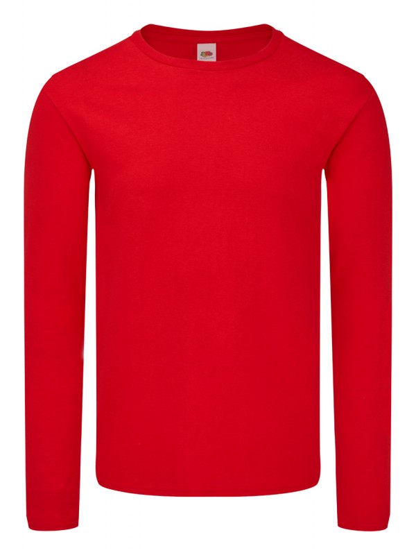 Iconic Long Sleeve Tricou mânecă lungă L roșu