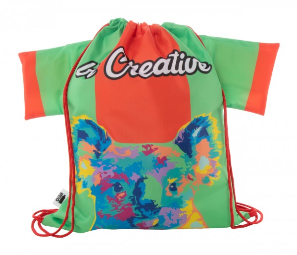 CreaDraw T RPET rucsac cu șnur, personalizat  roșu