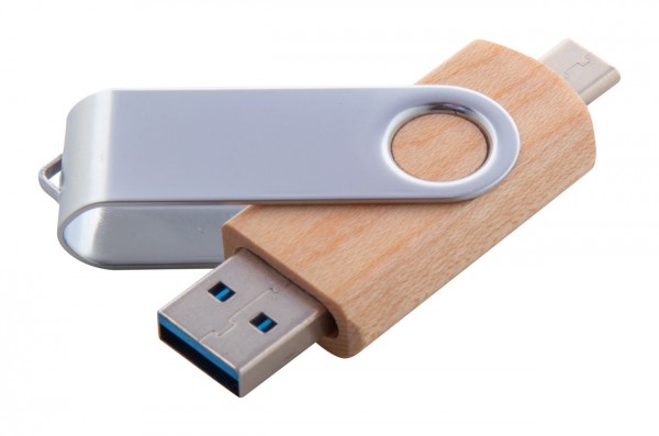 BooSpin unitate flash USB OTG  natural