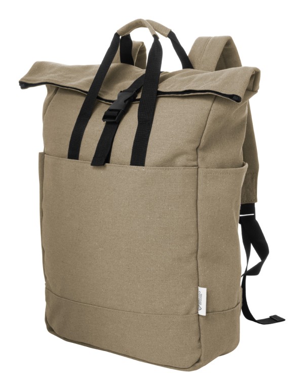 Rebyss Roll rucsac din pânză reciclat  bej