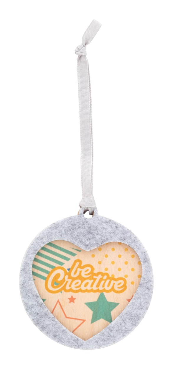 CreaFelt Tree Ornament pentru brad, inimă  gri