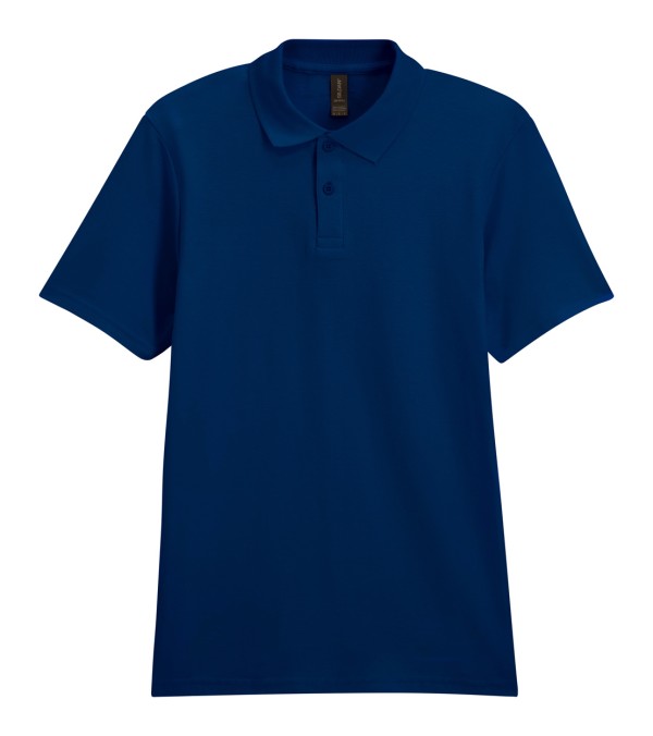 Softstyle Pique tricou polo XXL albastru închis