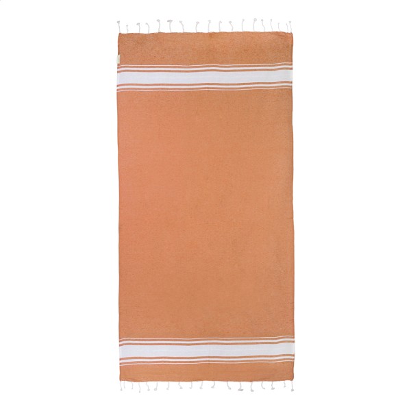 Cancun prosop de plajă din bumbac reciclat  portocaliu