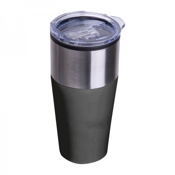 JORDAN Pahar termoizolant cu perete dublu, 600 ml ø 8,8 x 19,3 cm Negru