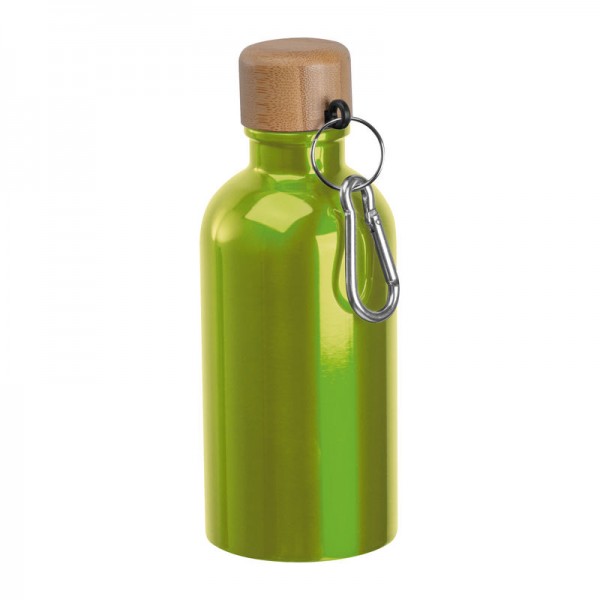 MARILYN Sticlă din oţel inoxidabil cu carabină, 400ml ø 6,5 x 17 cm Light green