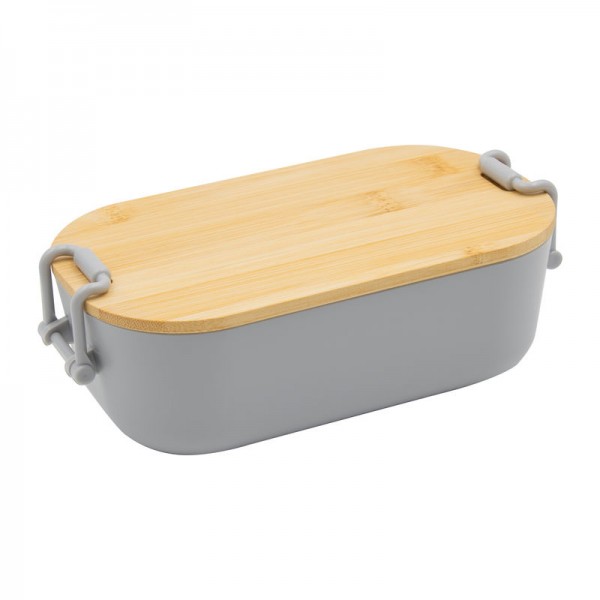 JAVIER Caserolă cu capac din bambus, 750 ml 19,5 x 10,9 x 7,2 cm Gri