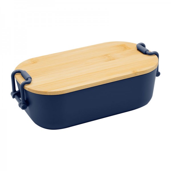 JAVIER Caserolă cu capac din bambus, 750 ml 19,5 x 10,9 x 7,2 cm Albastru Inchis