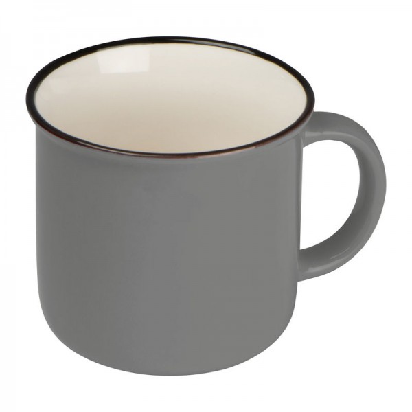 RAYMOND Cană ceramică retro, 350 ml ø 8,9 × 8,2 cm Gri