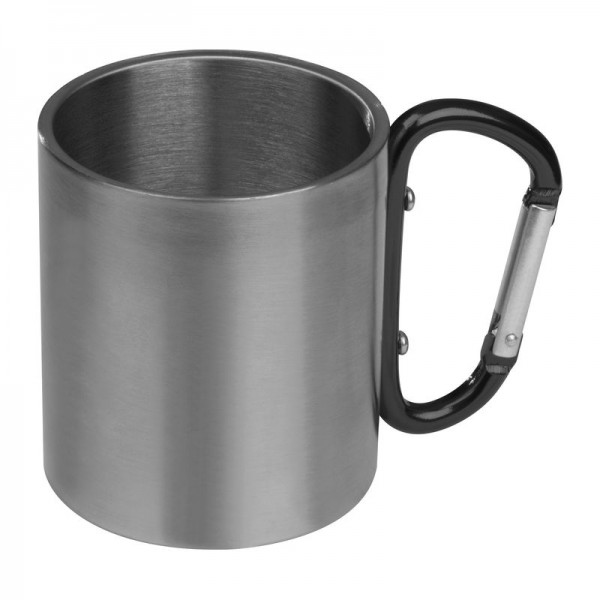 ANGELICA Cană metalică 200ml cu carabină ø 6,8 × 7,8 cm Negru