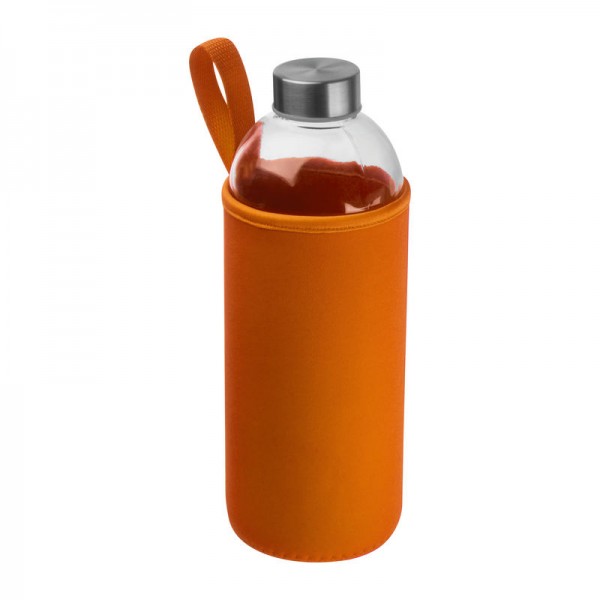 JESSICA Sticlă de 1000 ml în husă neopren ø 8,5 × 24,5 cm Portocaliu