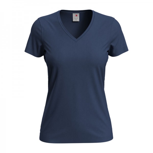 Classic-T V-neck Women's T-shirt L Navy Blue