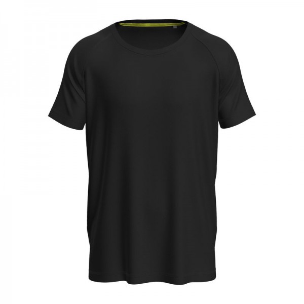 Mesh Raglan Unisex T-shirt L Black Opal