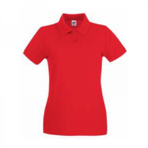 LADY FIT PREMIUM POLO M Red