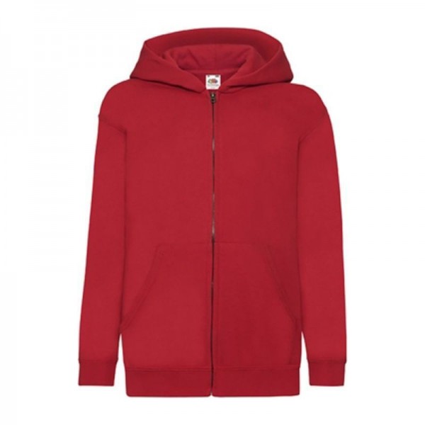 KIDS HOODED SWEAT JACKET 12/13 Red