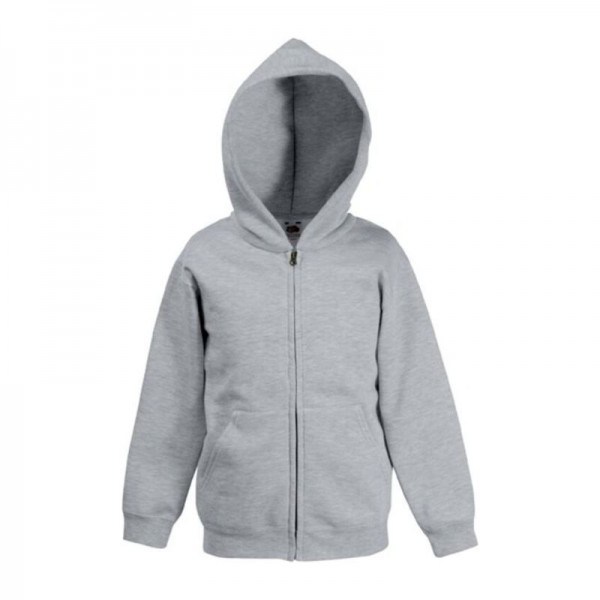 KIDS HOODED SWEAT JACKET 5/6 Heather Grey