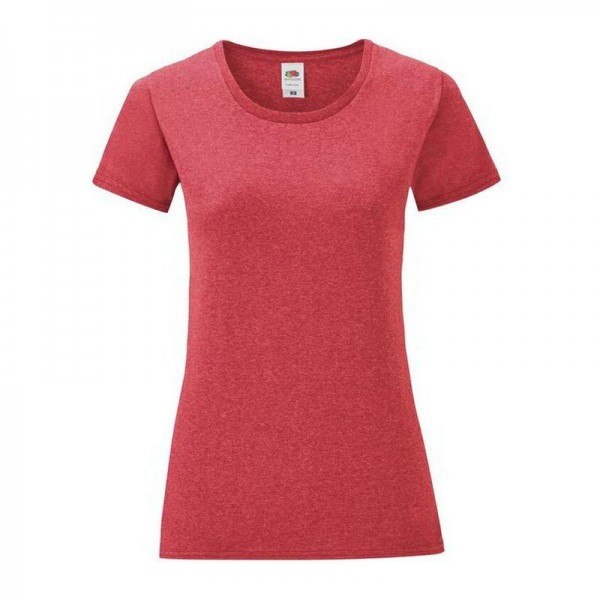 LADIES ICONIC 150 T S Heather Red