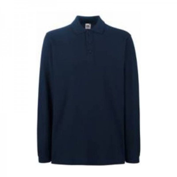PREMIUM LONG SLEEVE POLO L Deep Navy