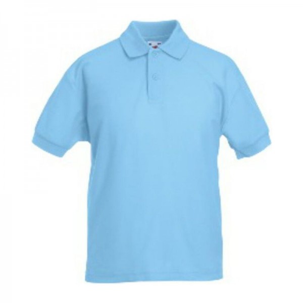 65/35 KIDS PIQUE POLO 3/4 Sky Blue