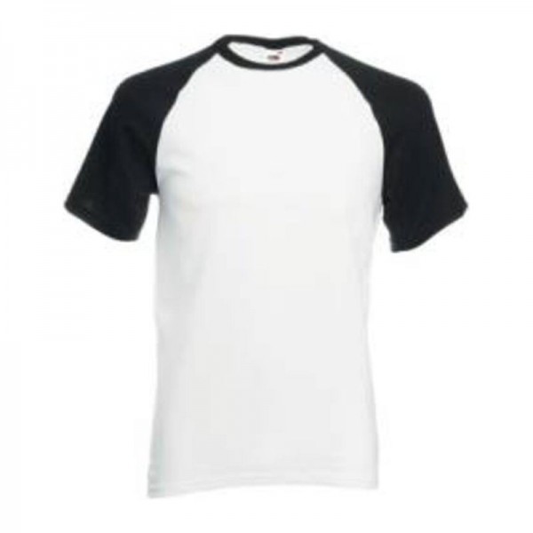 VALUEWEIGHT SHORT SLEEVE BASEBALL T XL White/Black