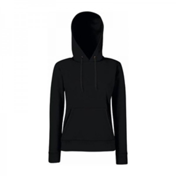 LADY-FIT HOODED SWEAT L Black