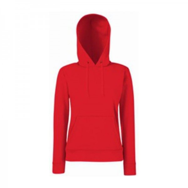 LADY-FIT HOODED SWEAT S Red