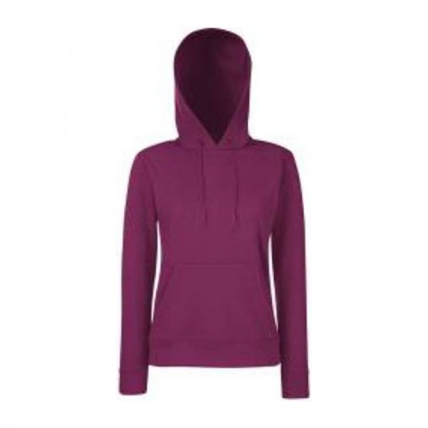 LADY-FIT HOODED SWEAT S Burgundy