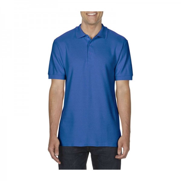 PREMIUM COTTON ADULT DOUBLE PIQUÉ POLO L Royal