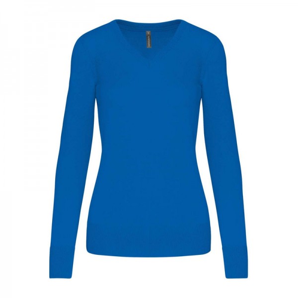Ladies' V-Neck Jumper S Royal Blue