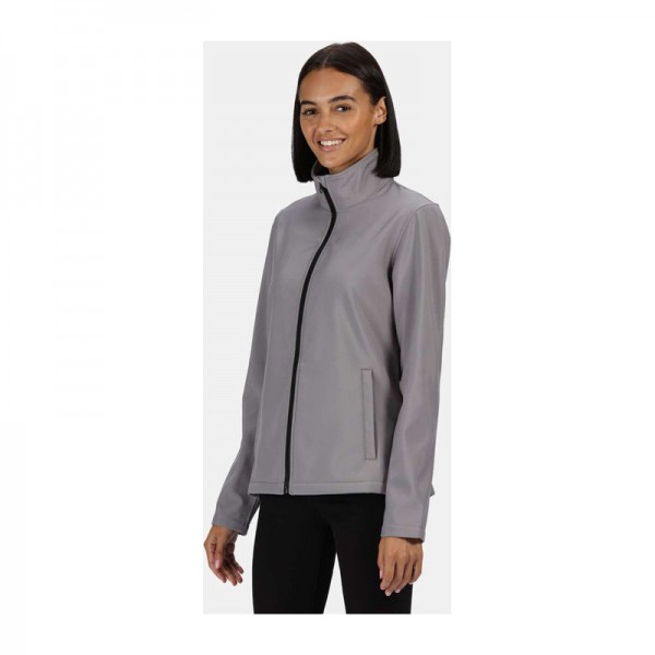 Ablaze Women'S Printable Softshell L Rock Grey/Black