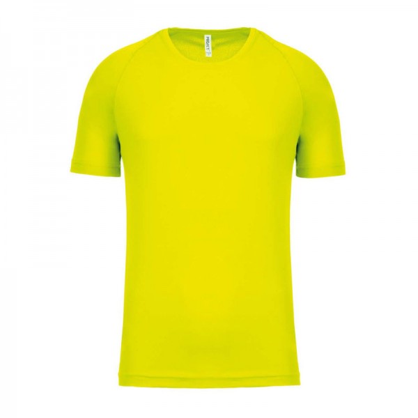 MEN'S SHORT-SLEEVED SPORTS T-SHIRT XL Fluorescent Yellow