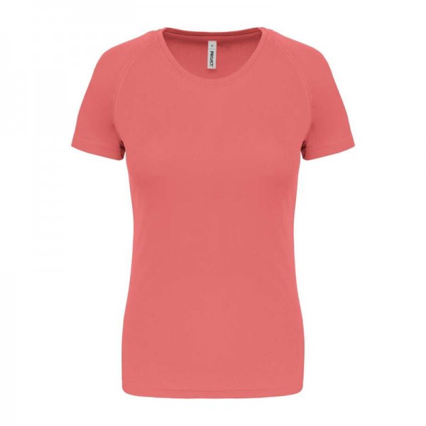 LADIES' SHORT-SLEEVED SPORTS T-SHIRT L Coral