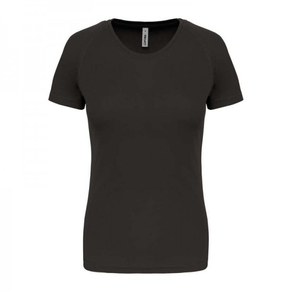 LADIES' SHORT-SLEEVED SPORTS T-SHIRT M Dark Grey