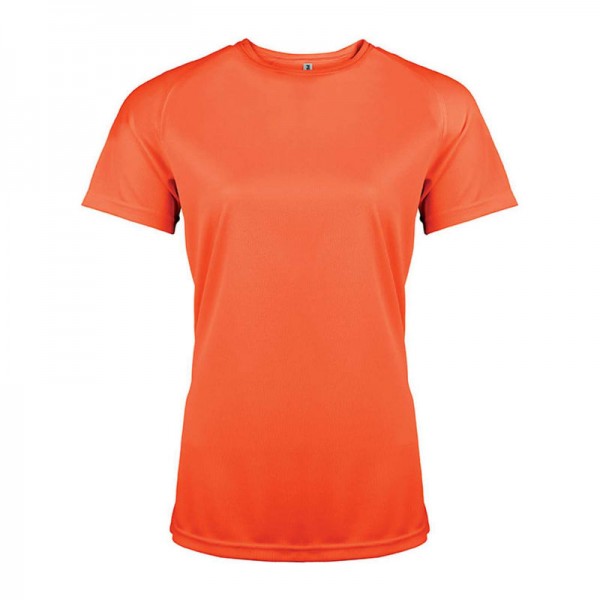 LADIES' SHORT-SLEEVED SPORTS T-SHIRT M Fluorescent Orange
