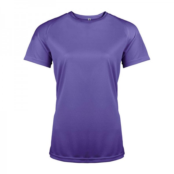 LADIES' SHORT-SLEEVED SPORTS T-SHIRT XL Violet