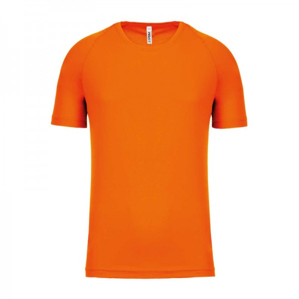 KIDS' SHORT SLEEVED SPORTS T-SHIRT 10/12 Fluorescent Orange
