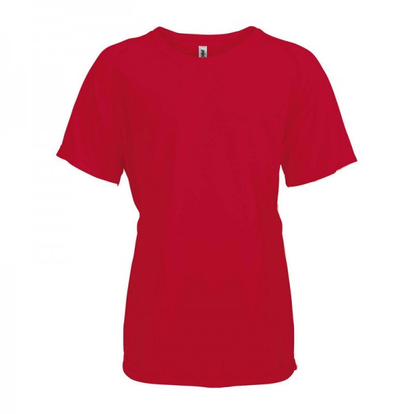 KIDS' SHORT SLEEVED SPORTS T-SHIRT 6/8 Red