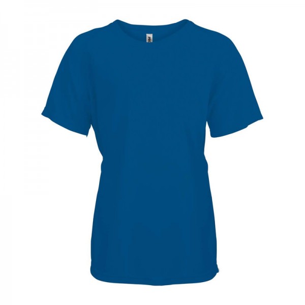 KIDS' SHORT SLEEVED SPORTS T-SHIRT 12/14 Sporty Royal Blue