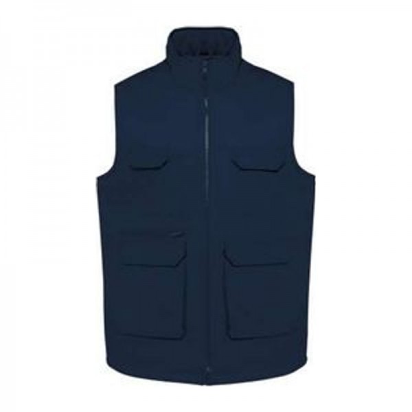 UNISEX PADDED MULTI-POCKET POLYCOTTON VEST S Navy