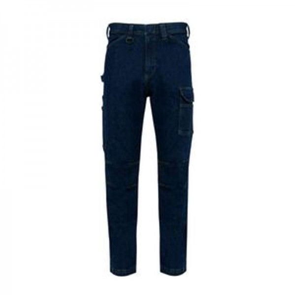 MEN'S MULTIPOCKET DENIM TROUSERS 44 Blue Rinse