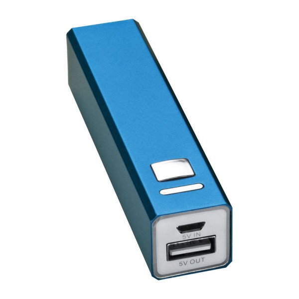 Powerbank Port Hope, 2.200 mAh 9,5 × 2,2 × 2,1 Albastru