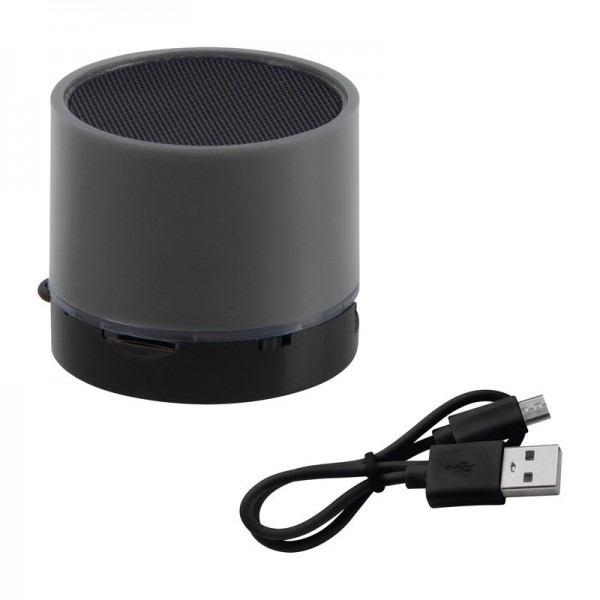 Bluetooth speaker Taifun cu LED 5,1 × ø 5,8 cm Gri