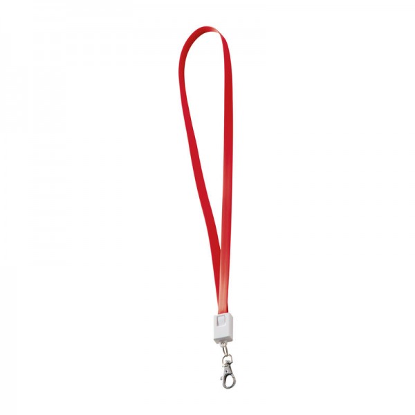 Lanyard cu cablu de date Reno 98 × 1 cm Rosu