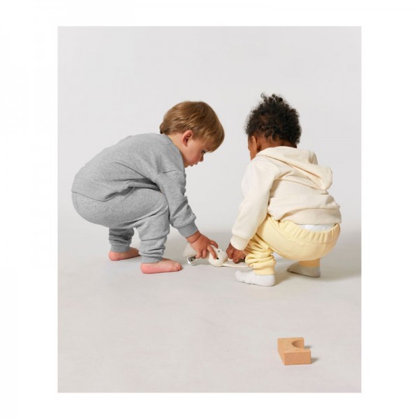 The babies' jogger pants 6-12 m/68-80cm Heather Grey