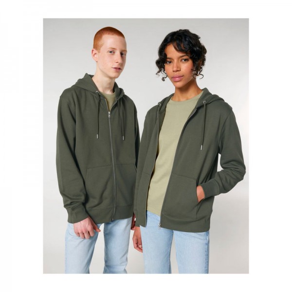 Cultivator 2.0 unisex zip-thru hoodie L Khaki