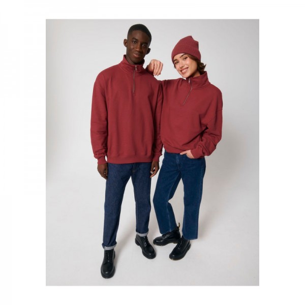 Miller Dry unisex boxy quarter zip sweatshirt 3XL Red Earth