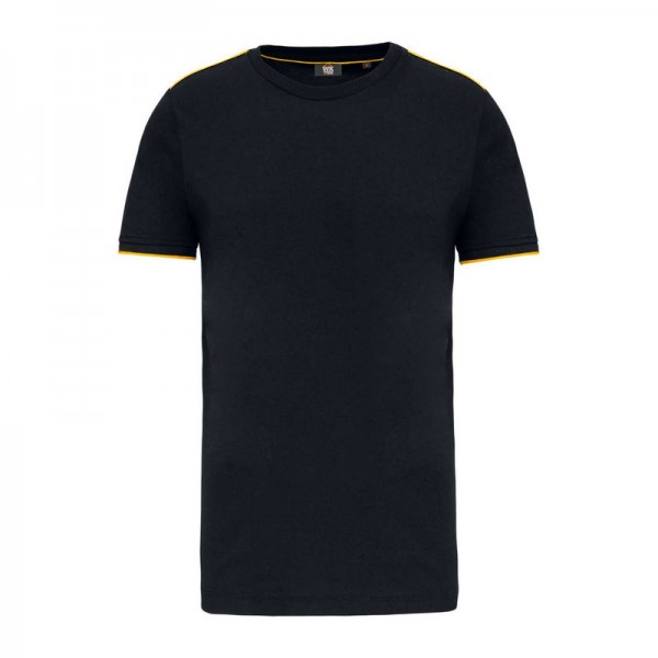 FÉRFI RÖVID UJJÚ DAYTODAY PÓLÓ 4XL Black/Yellow